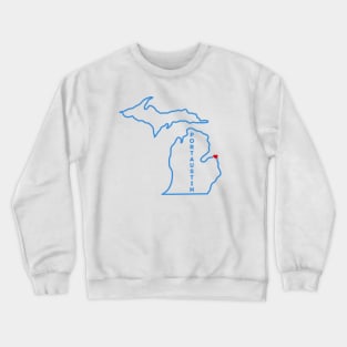 Port Austin MI Love (Blue) Crewneck Sweatshirt